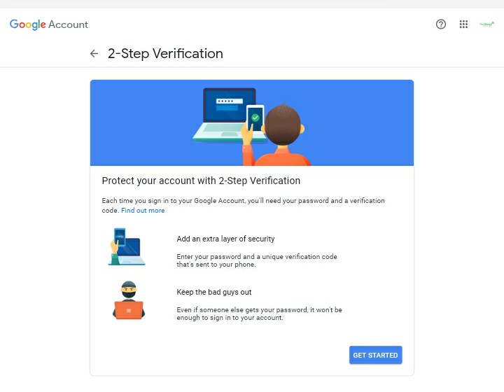 gmail-2 step verification