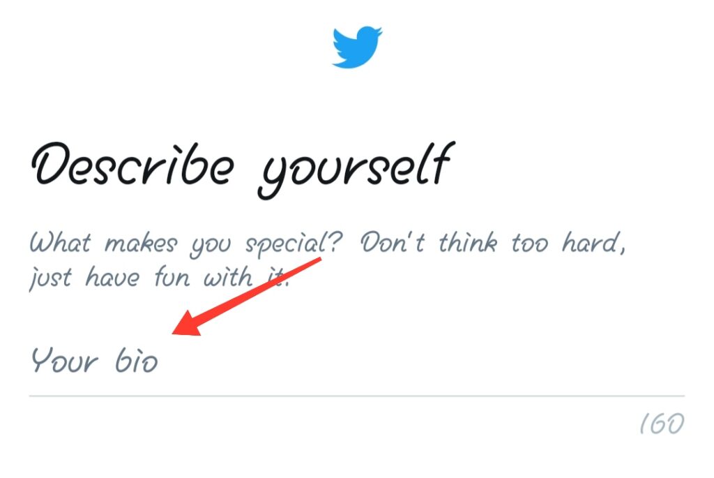 twitter create account bio