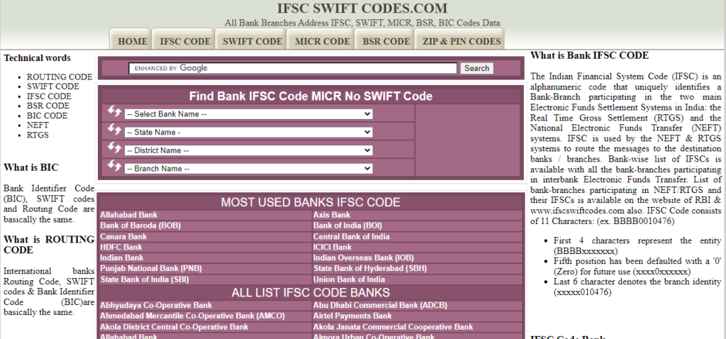ifsc-swift-code-finder-website